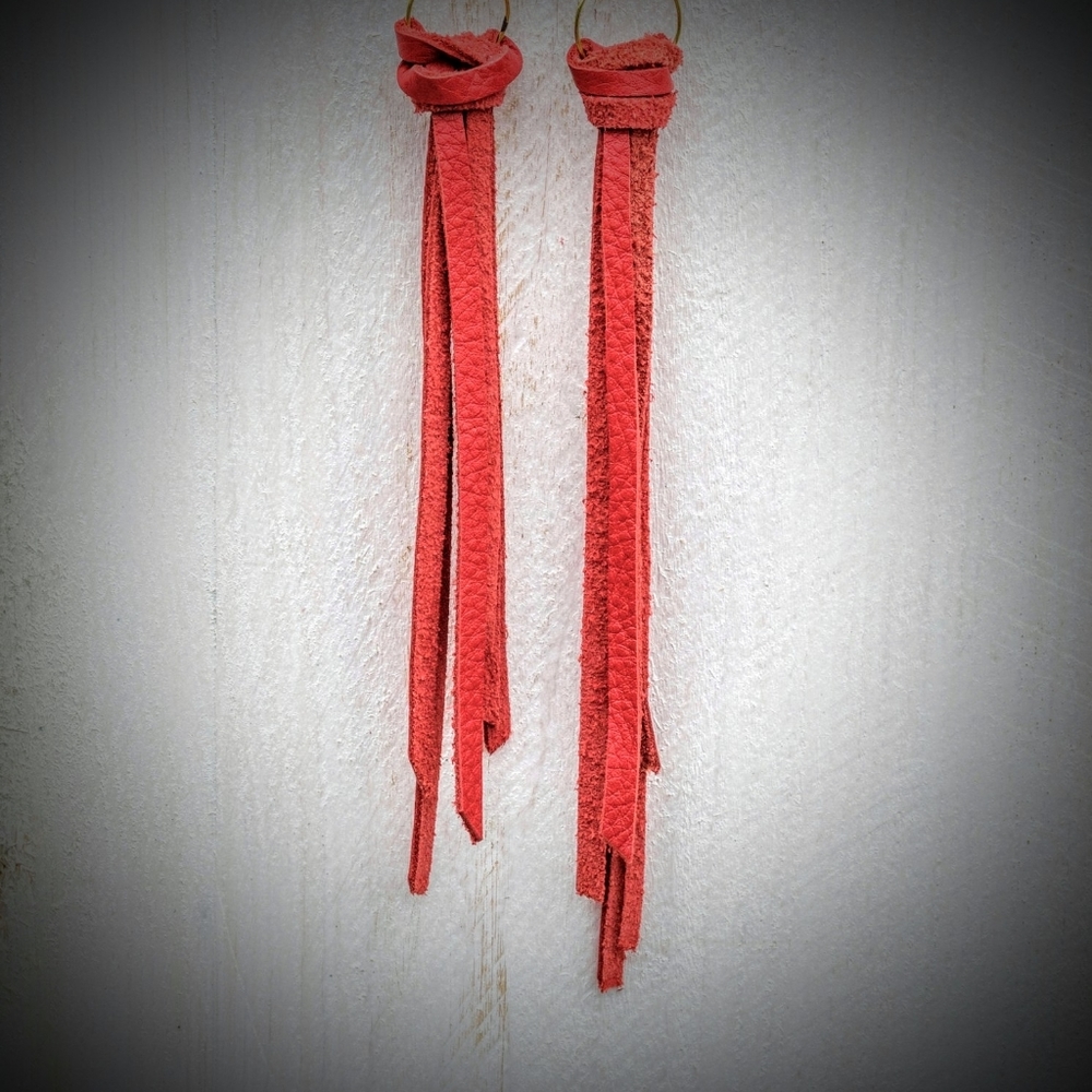 Leather Fringe earrings